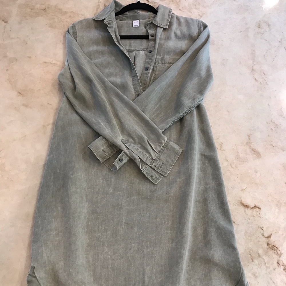 long sleeve denim dress